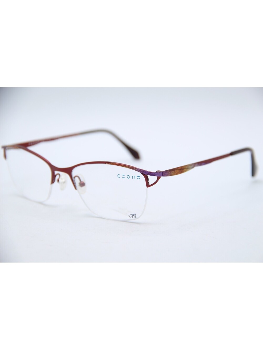 C-Zone E4136 Col.30 Red Brown Purple Authentic Frames Eyeglasses 53-18